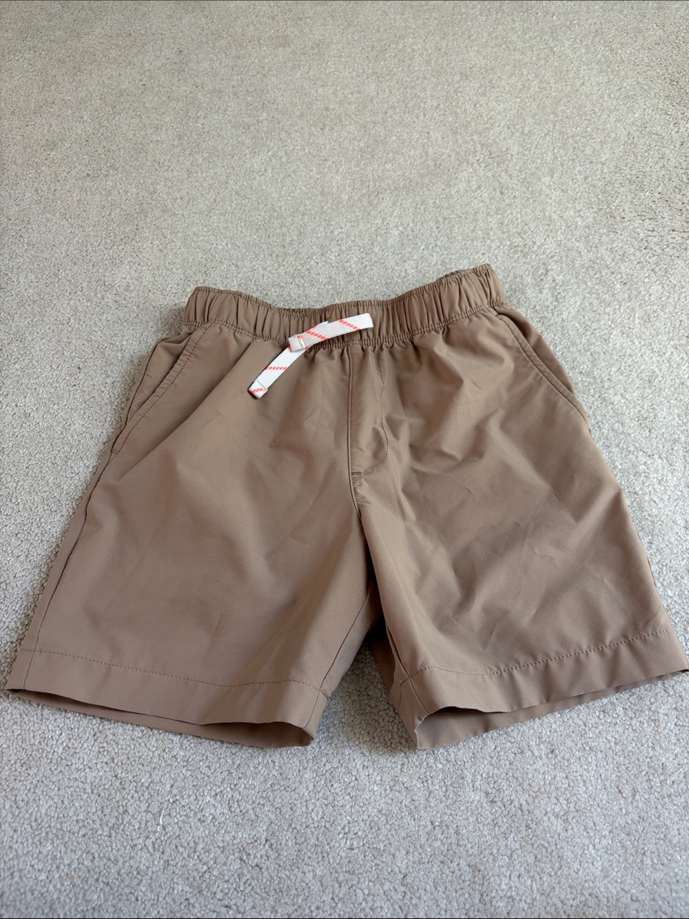 Crewcuts Boys Casual Drawstring Shorts in Tan